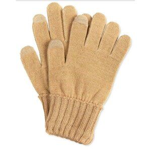 Style & Co Women's Solid Shine Tech-Tip Gloves, Camel